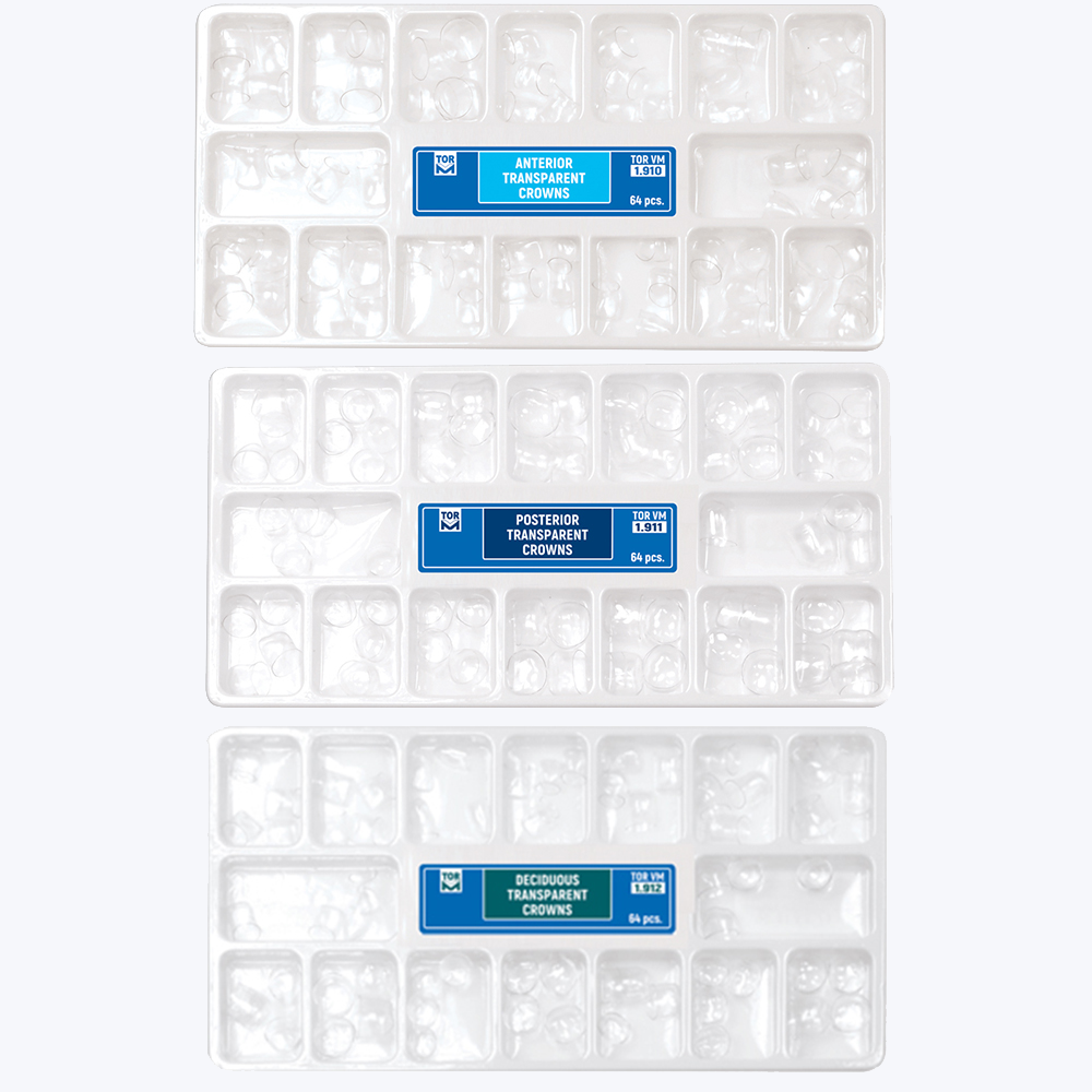 Tor Vm Transparent Crowns 64 pcs - Anterior No. 1.910